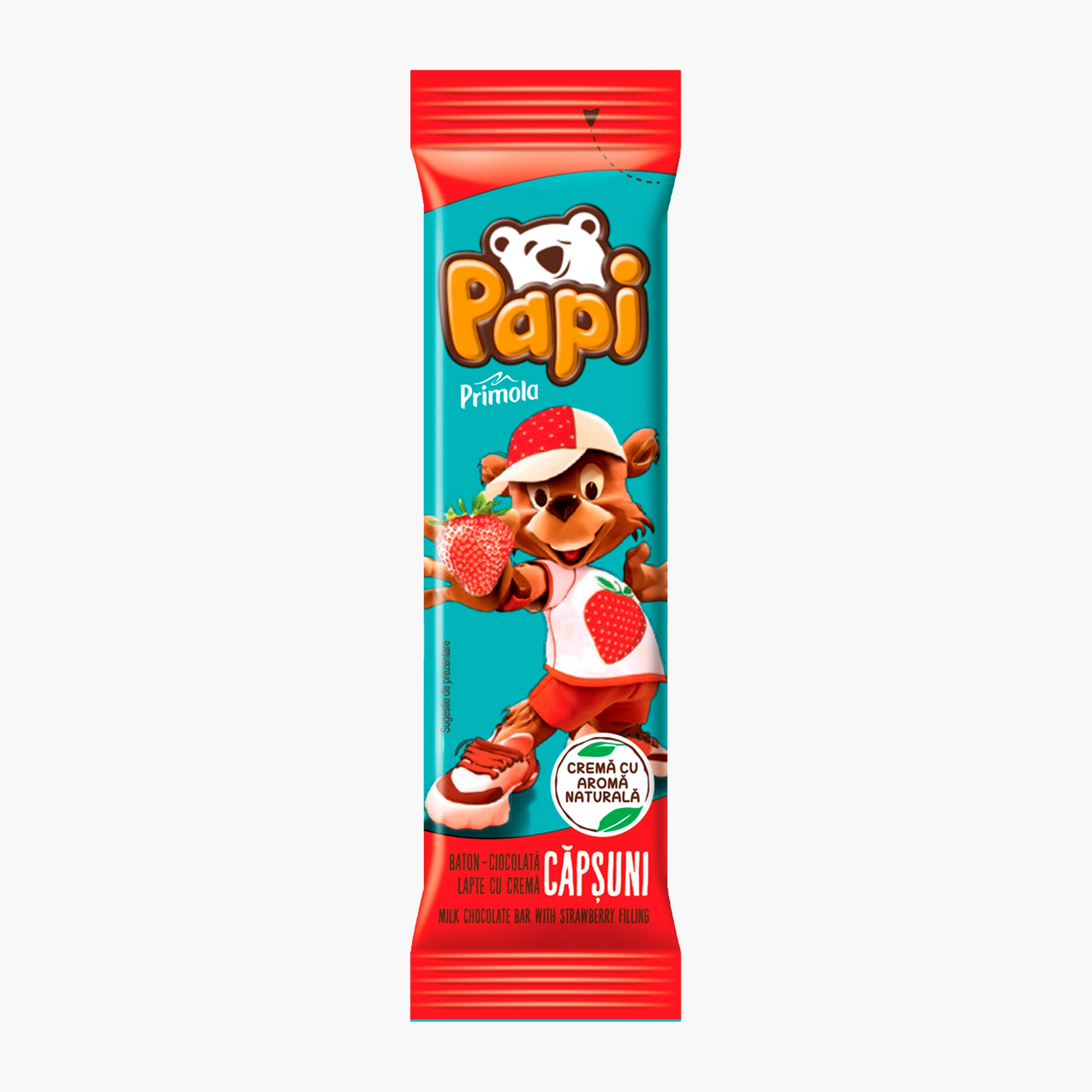 Baton de ciocolată cu cremă de căpșuni 26.8g - Prospețime și
