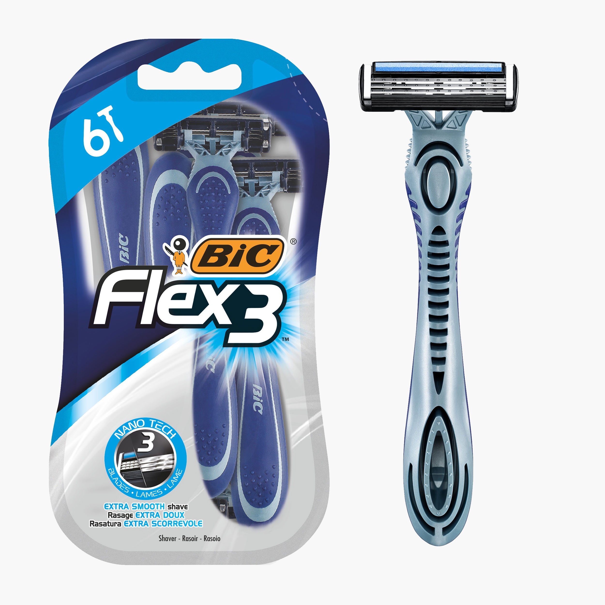 Aparat de ras Flex 3 lame, 8 buc - Prospețime și varietate