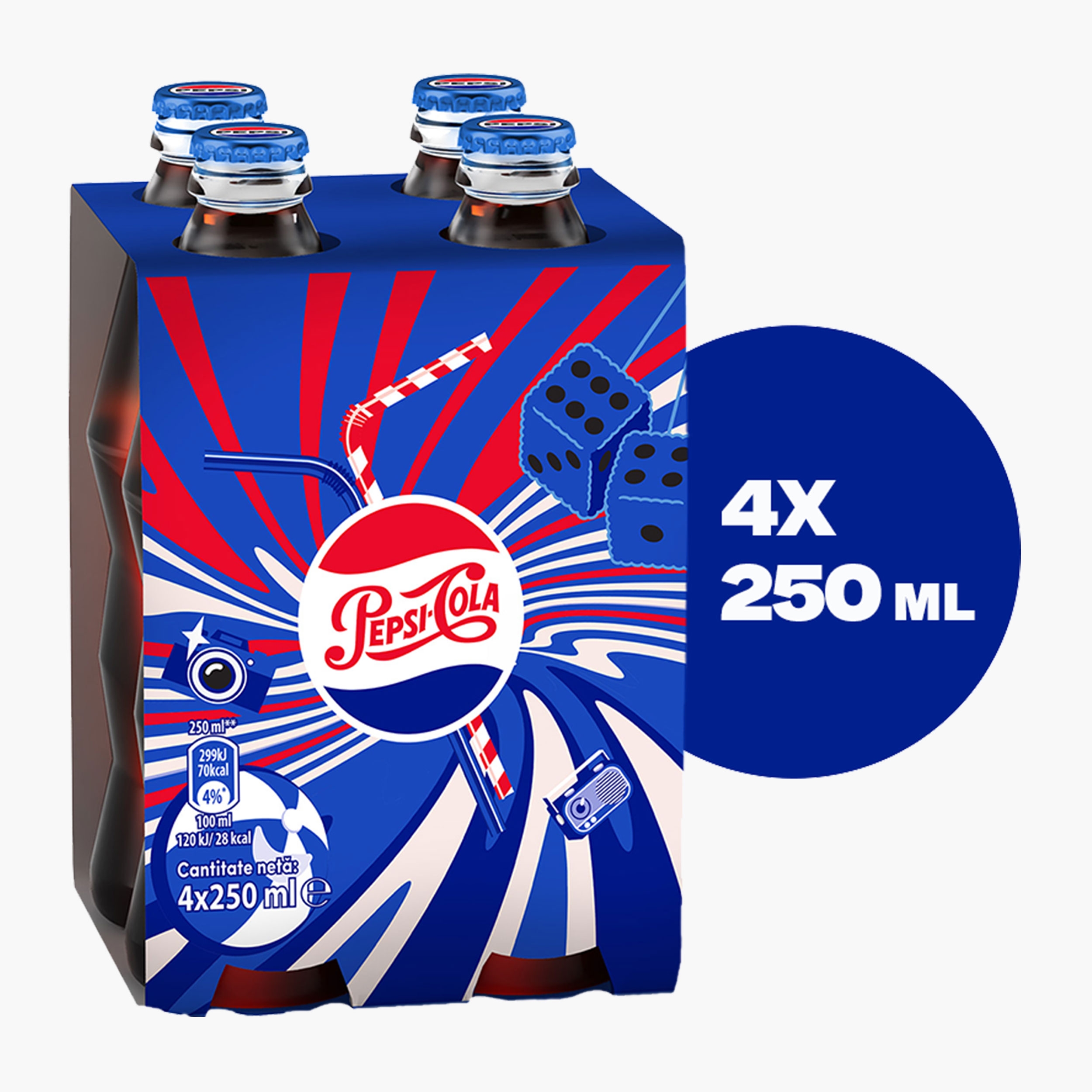PEPSI-COLA レトロ　ディスペンサー Băutură carbogazoasă Vintage 4x250ml - Prospețime și varietate