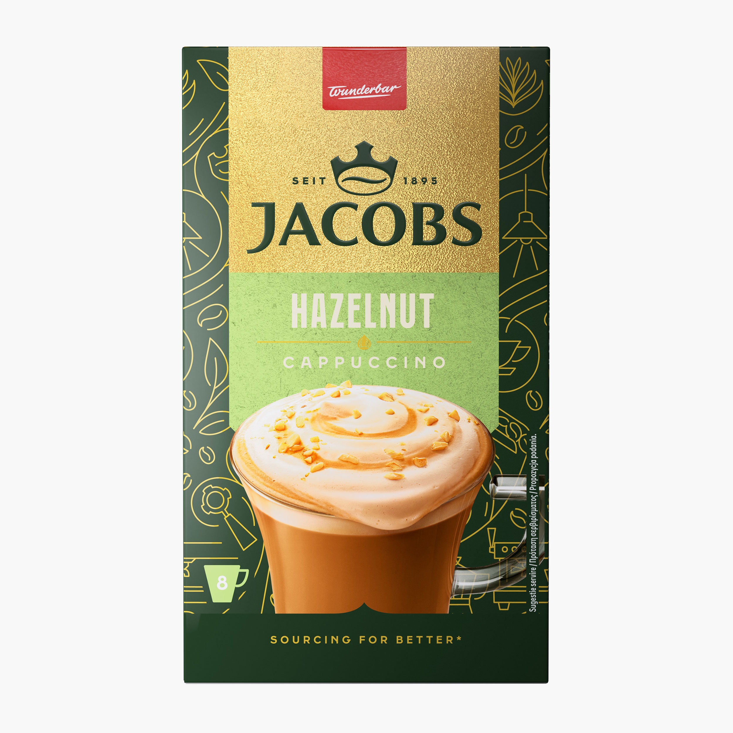Cappuccino caramel plicuri 8x17.8g, cafea instant - Prospețime și