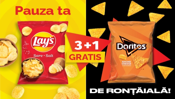 Ofertă specială: 3+1 Lays & Doritos