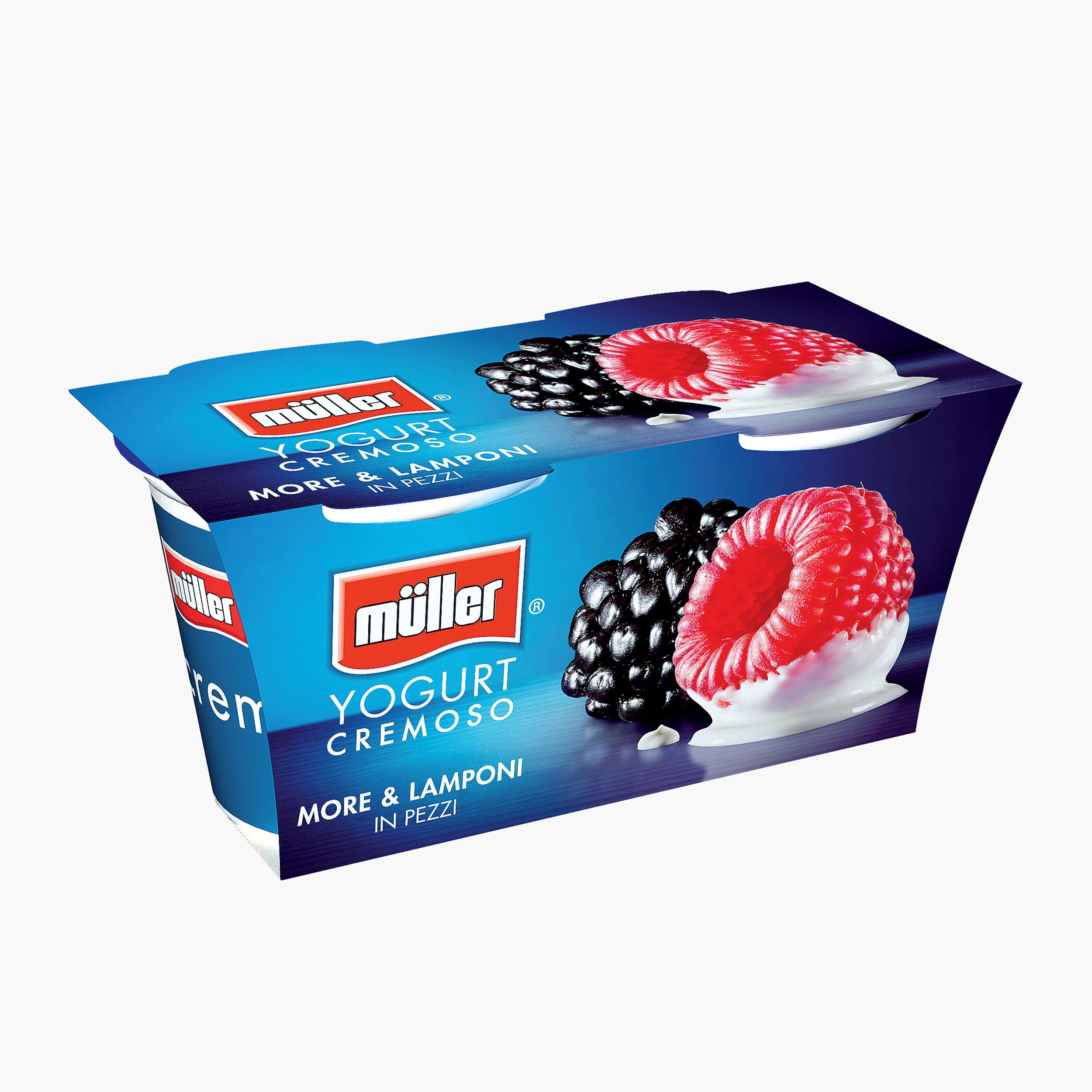 Pachet iaurt cu bucăți de mure și zmeură 2x125g - Prospețime și