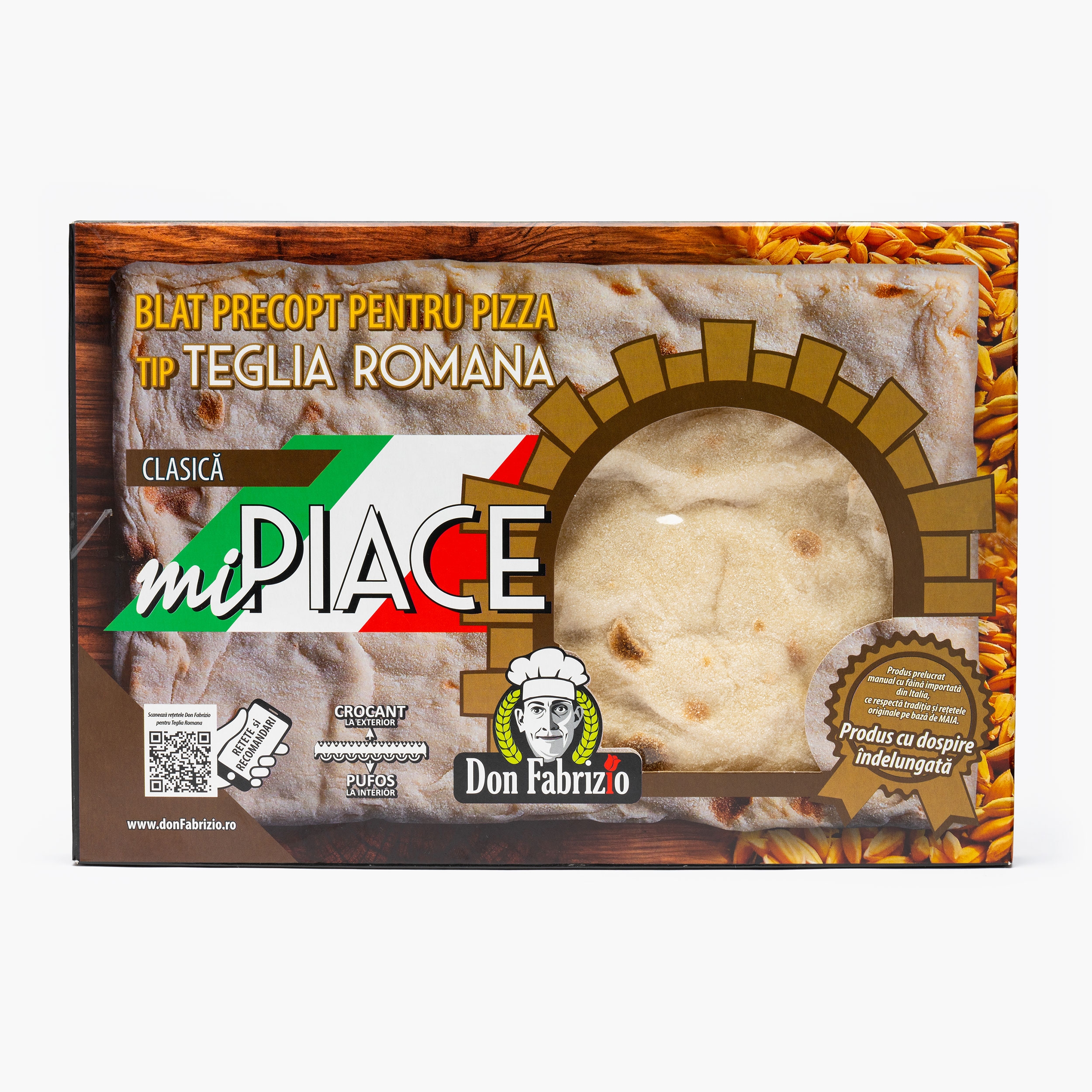 Blat de pizza tip Pinsa Romana 19x29cm, 200g - Prospețime și