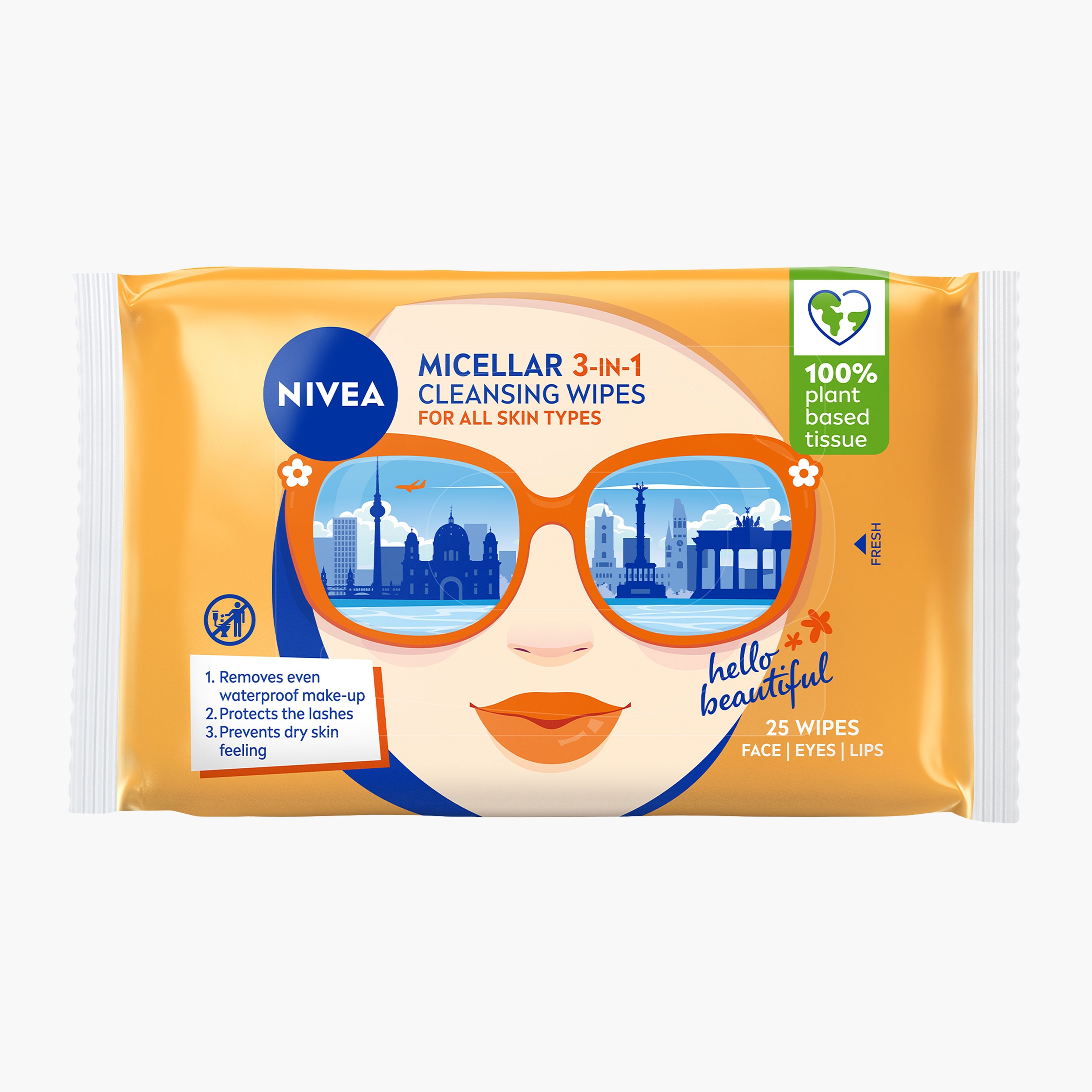 Șervețele demachiante micelare waterproof Micellair Skin Breathe