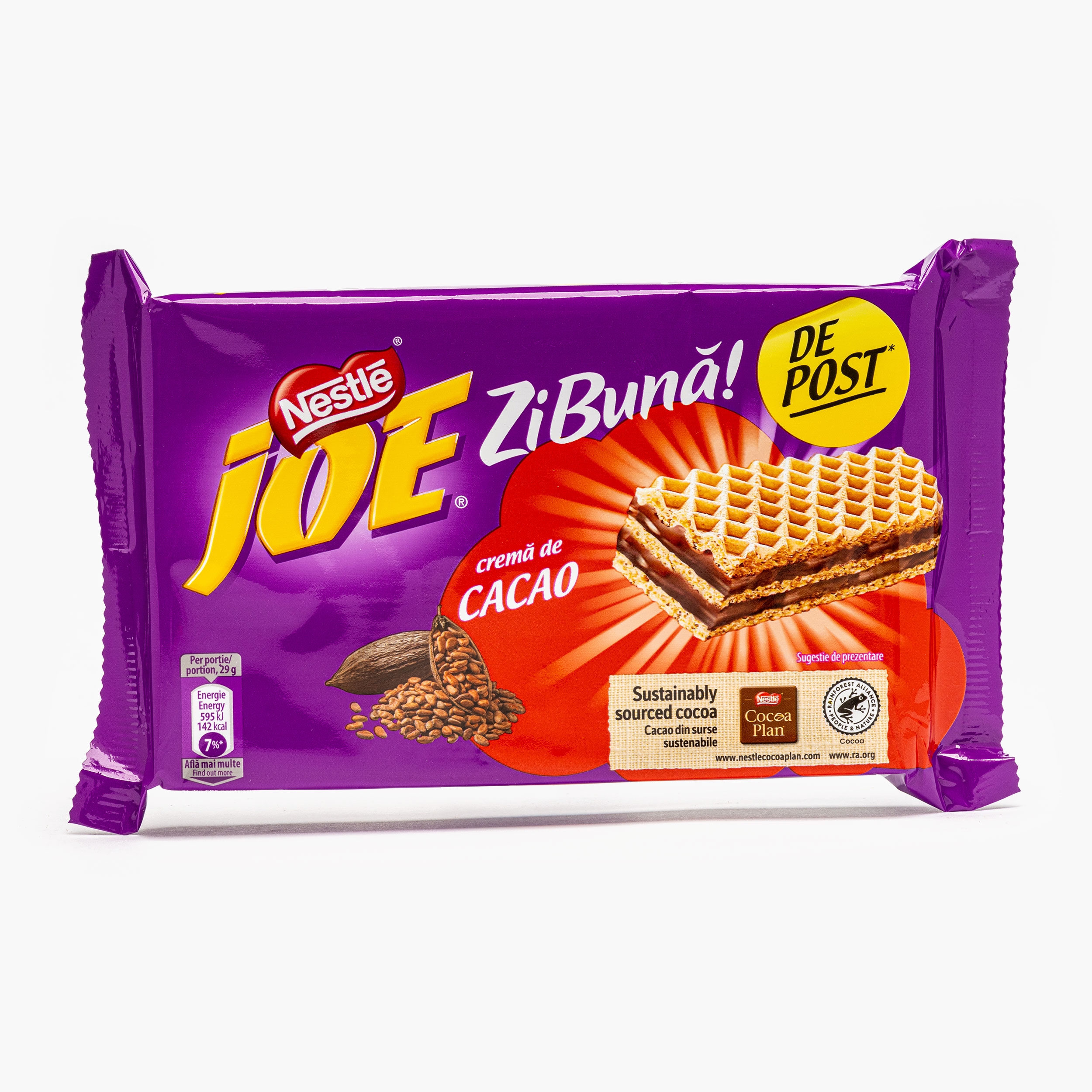 Napolitane cu cacao Zi Bună, de post 117g - Prospețime și