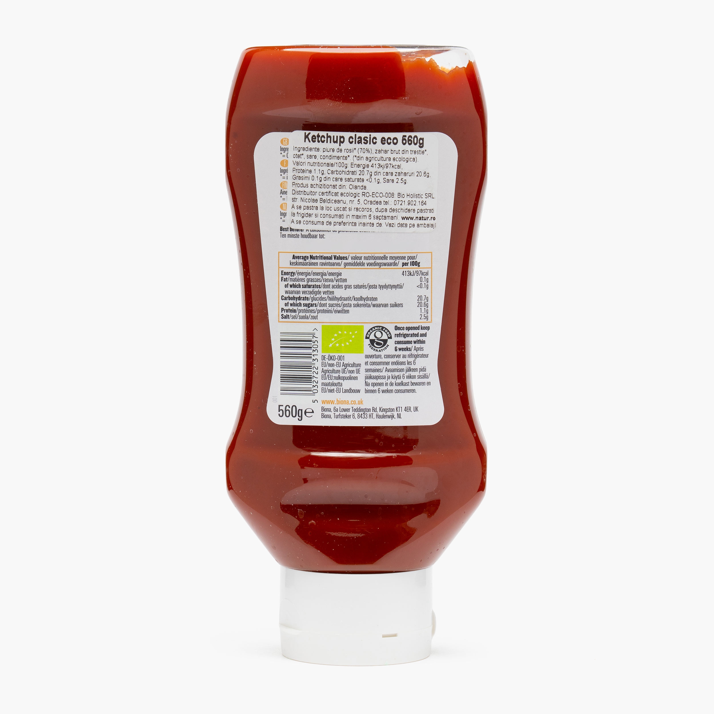 Ketchup clasic eco 560g - Prospețime și varietate - Freshful.ro