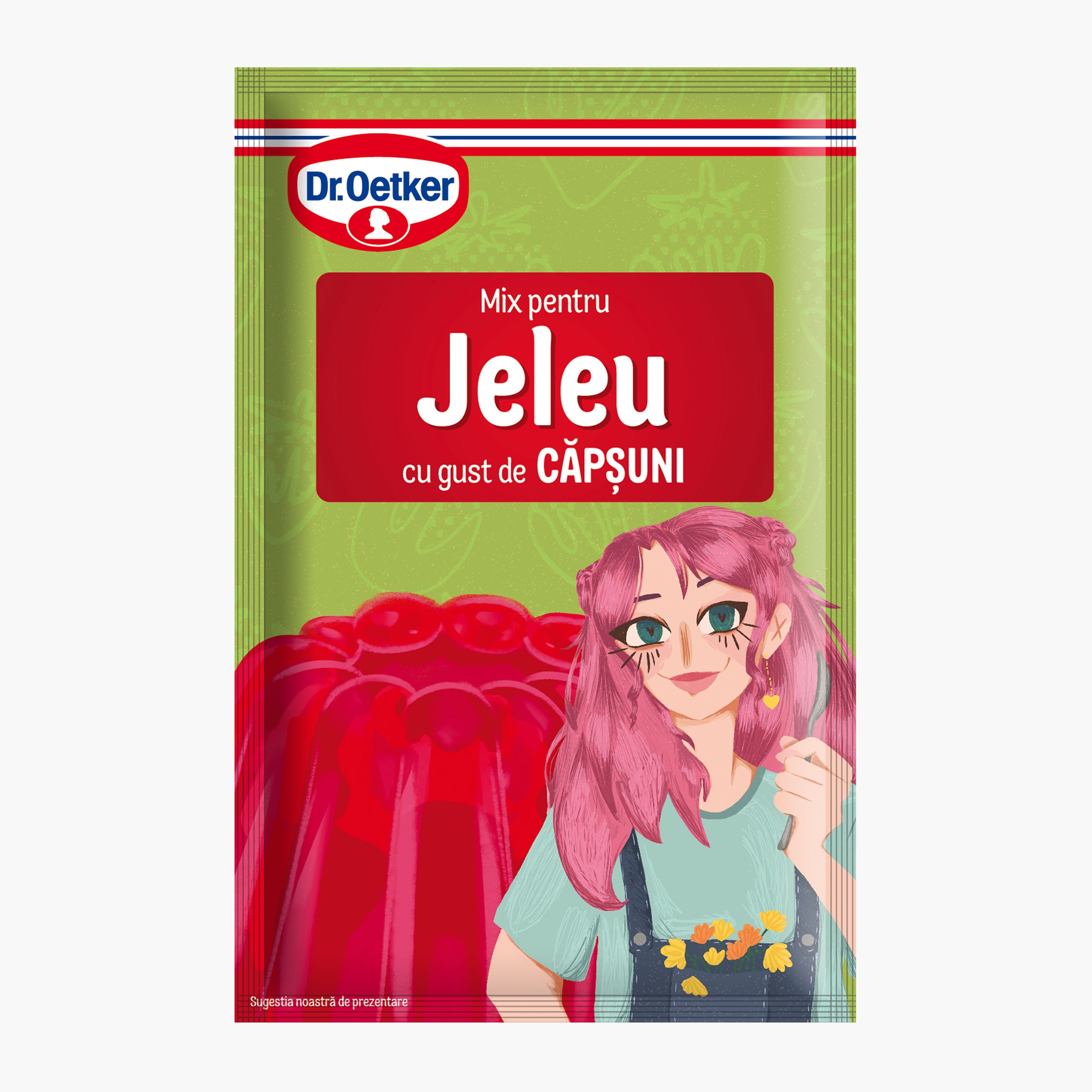 Mix de jeleu cu gust de căpșuni 45g - Prospețime și varietate