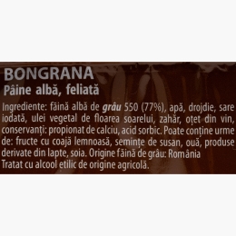 Pâine toast clasic Bongrana 600g
