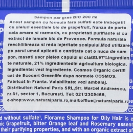 Șampon bio pentru păr gras 200ml
