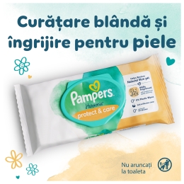Șervețele umede pentru bebeluși Harmonie Calendula, 4 pachete x 44 buc, 176 buc