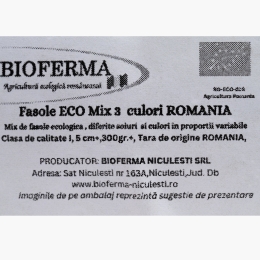 Fasole mix culori, eco 300g Bioferma Niculești