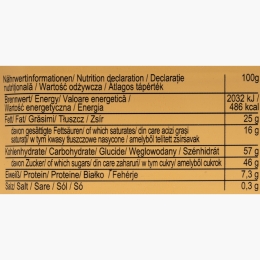 Ciocolată cu lapte și umplutură de alune de pădure, caramel și biscuiți, 55g