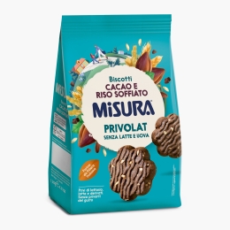 Biscuiți cu cacao și orez expandat, fără lapte și ouă 120g