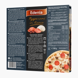 Pizza pepperoni bianco ușor picantă cu blat subțire 380g