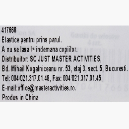 Set elastice pentru păr, cu perle, 4 buc