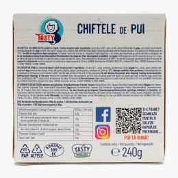 Chiftele de pui prăjite și coapte 240g