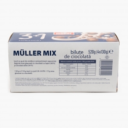 Iaurt Mix vanilie și cioco biluțe 4x130g