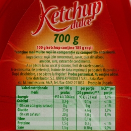 Ketchup dulce, fără E-uri, 700g 