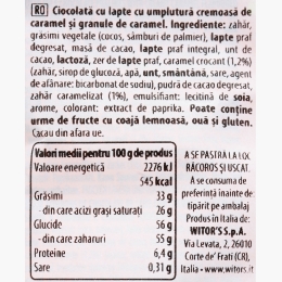 Mini ouă din ciocolată cu lapte și umplutură caramel, 115g