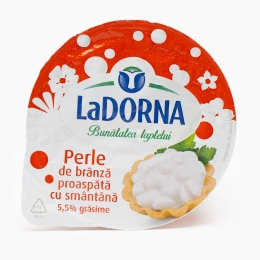 Perle de brânză cu smântână 5.5% grăsime 300g