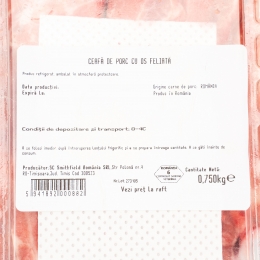 Ceafă de porc cu os feliată 750g