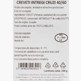 Creveți întregi cruzi 200g