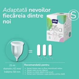 Cupӑ menstrualӑ+recipient curӑțare, mărimea S