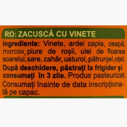 Zacuscă premium cu vinete 290g