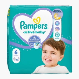 Scutece Active Baby, mărimea 6,13-18kg, 32 buc