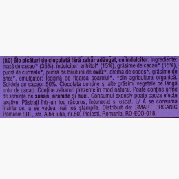 Picături eco de ciocolată Choco drops, fără zahăr adăugat, vegan 200g
