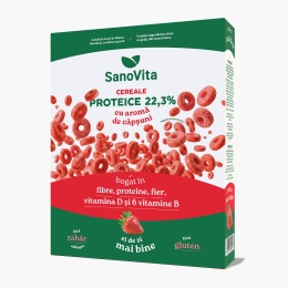 Cereale proteice cu căpșuni, fără zahăr adăugat 250g