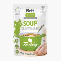 Hrană complementară pentru pisici, supă de curcan, 75g