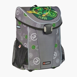 Ghiozdan pentru școală cu model Ninjago Elemental Master of Energy, 31 x 45.5 x 20 cm, gri