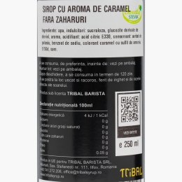 Sirop cafea caramel, fără zahăr 0.25l