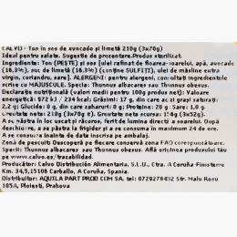 Ton în sos de avocado și lime 3x70g