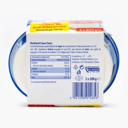 Cremă de brânză proaspătă Clasic 2x200g