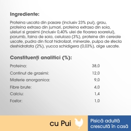 Hrană uscată pentru pisici de interior adulte, 1.4kg, cu pui