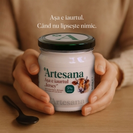 Iaurt natural gras Jersey 5% grăsime 160g