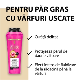 Șampon pentru păr lung predispus la deteriorare Supreme Length 400ml