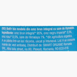Rondele de orez brun eco cu sare de Himalaya 120g