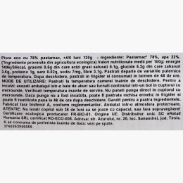 Piure eco cu 78% păstârnac, +4/6 luni, 120g
