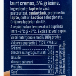 Iaurt cremos 5% grăsime, 140g