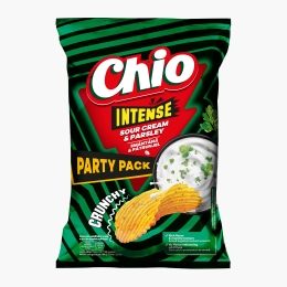 Chipsuri ondulate din cartofi cu gust de smântână și pătrunjel, Intense 160g