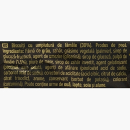 Biscuiți cu umplutură de lămâie 160g