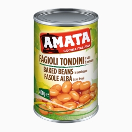 Fasole albă în sos de roșii, 400g