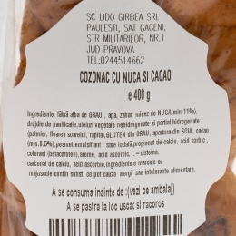 Cozonac cu nucă și cacao 400g