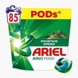 Detergent de rufe capsule All-in-One Pods Mountain Spring, 85 spălări, 85 buc