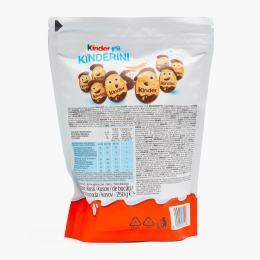 Biscuiți glazurați cu cremă de lapte și cacao Kinderini, 250g