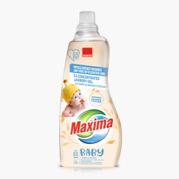 Detergent de rufe lichid gel concentrat Maxima Baby Oat, 60 spălări, 1.5l