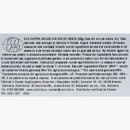 Ceai eco mentă germană, 20 plicuri, 35g